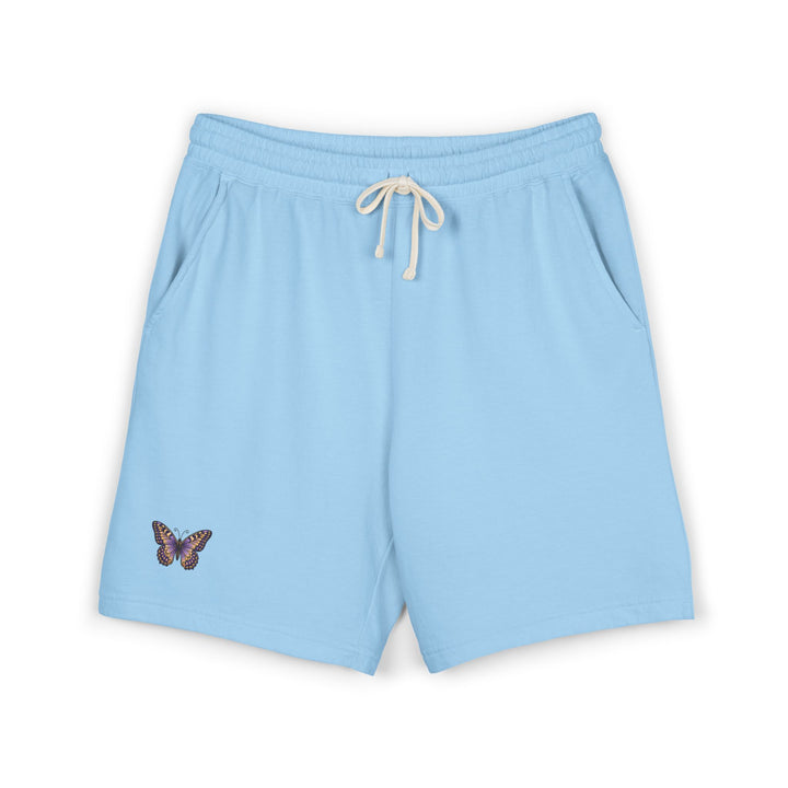Butterfly Embroidered Fleece Sweat Shorts