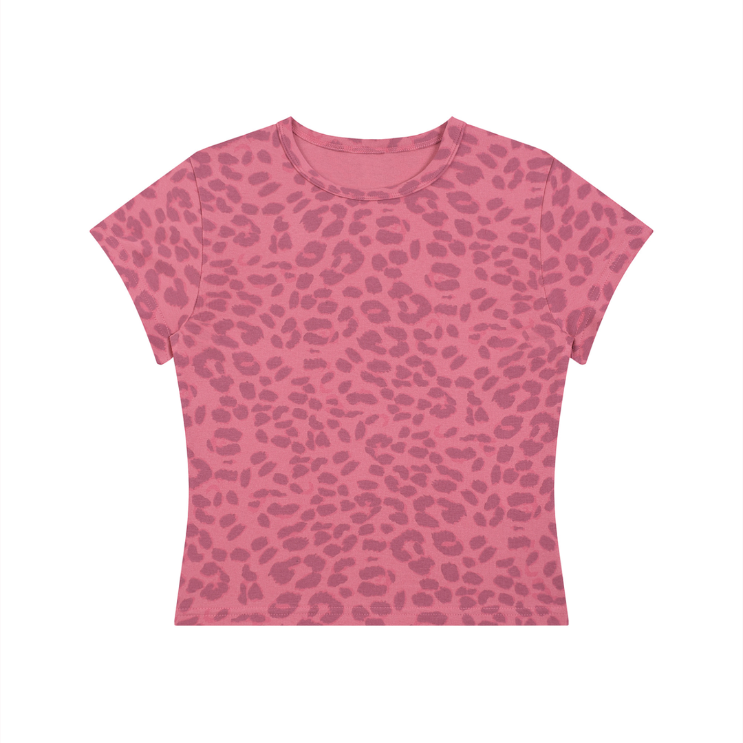 Leopard Print Crop T-Shirt