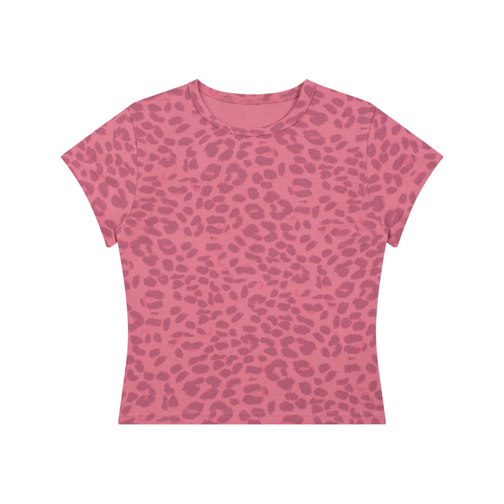 Leopard Print Crop T-Shirt