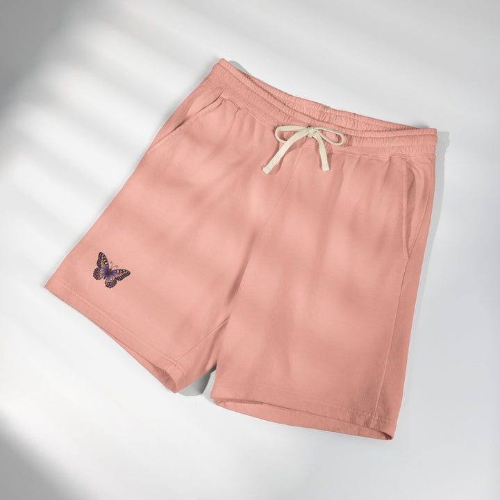Butterfly Embroidered Fleece Sweat Shorts