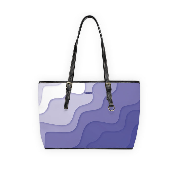 Berry Caye® Purple Wave Leather Shoulder Bag