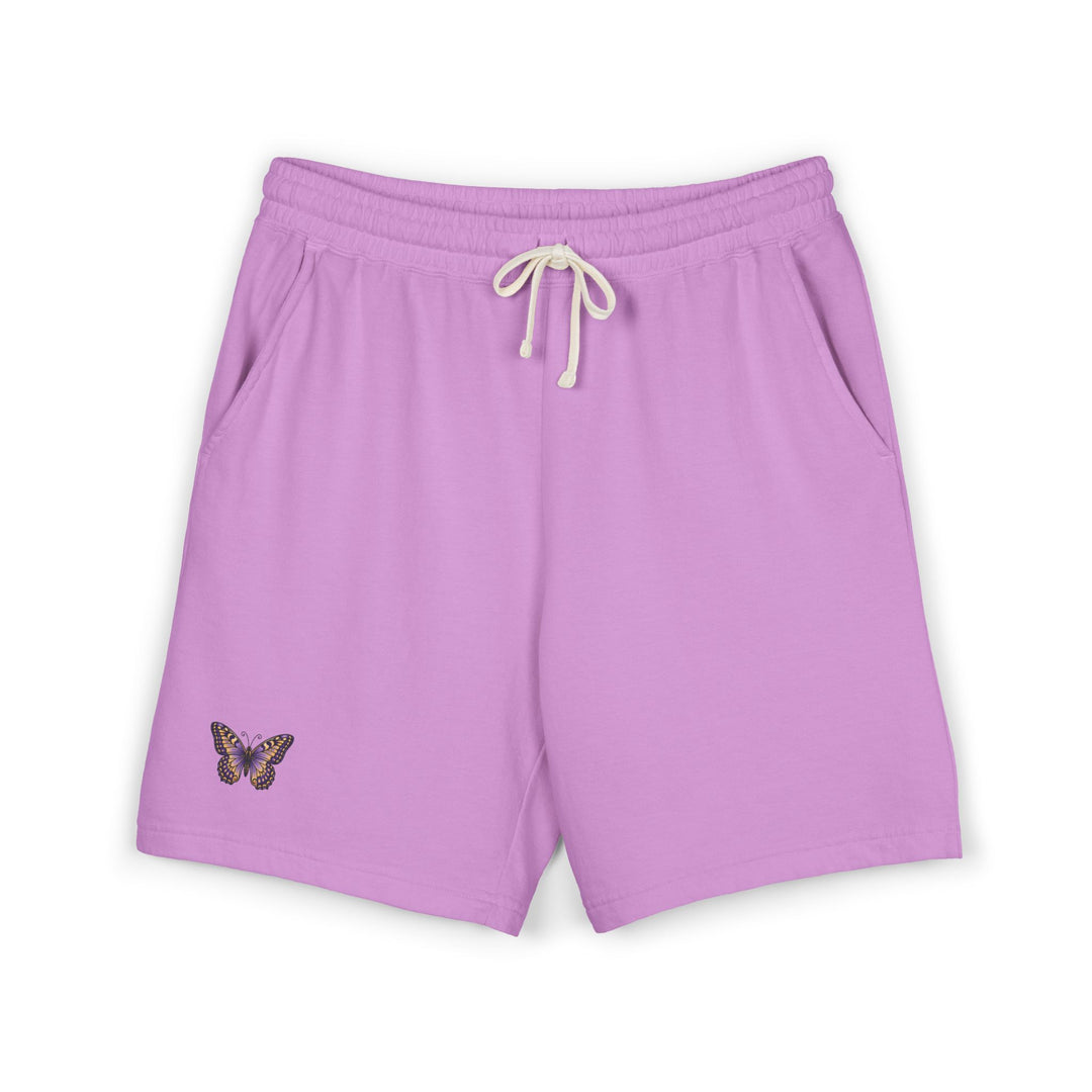 Butterfly Embroidered Fleece Sweat Shorts