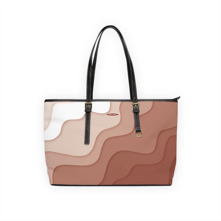 Berry Caye® Brown Wave Leather Shoulder Bag