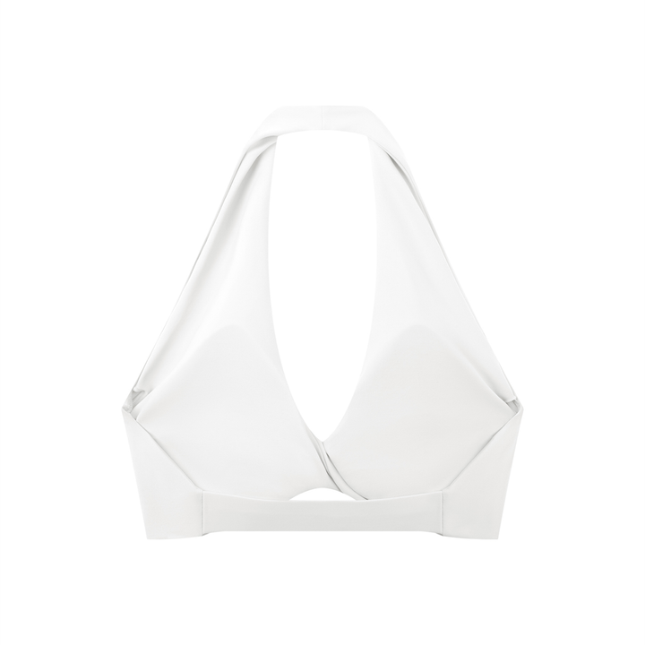 Pleated Halter Sports Bra