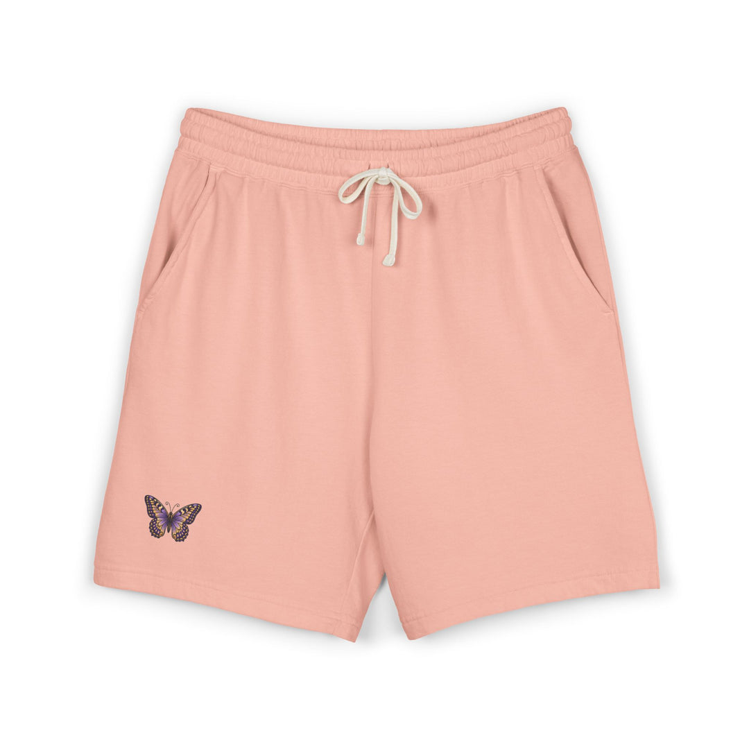 Butterfly Embroidered Fleece Sweat Shorts