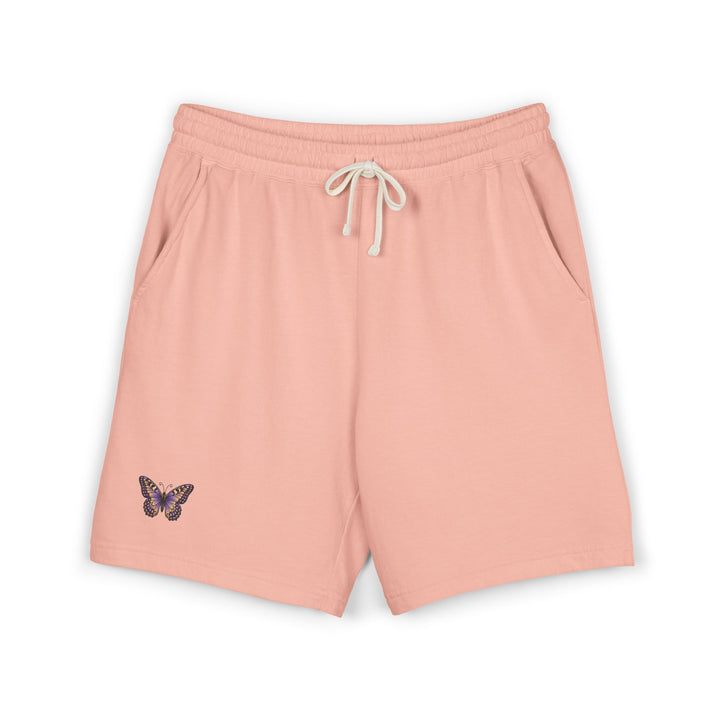 Butterfly Embroidered Fleece Sweat Shorts