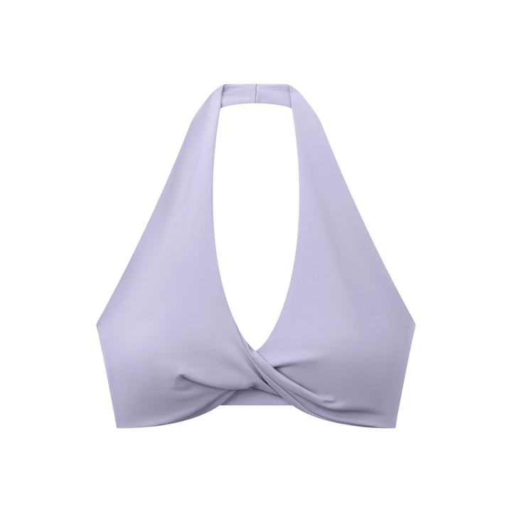 Pleated Halter Sports Bra