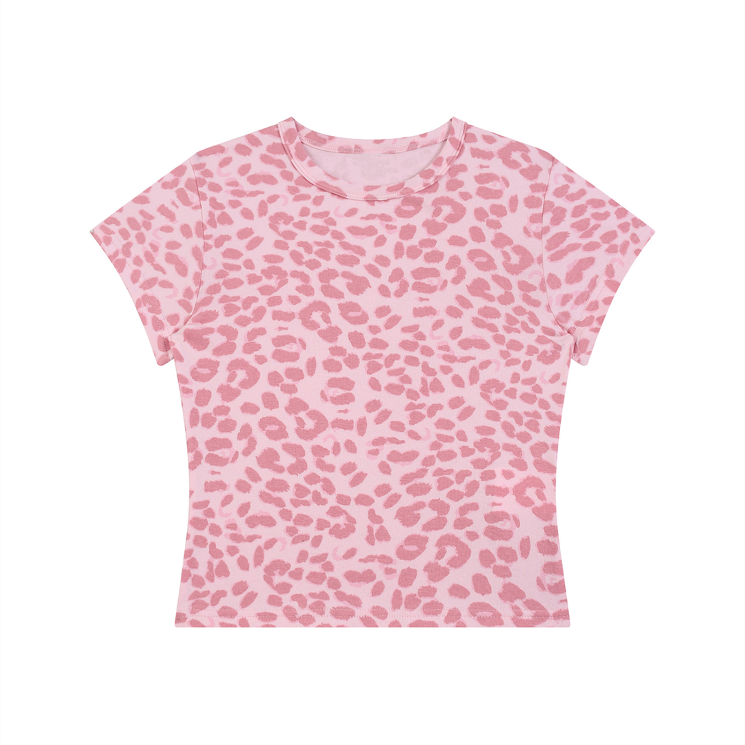 Leopard Print Crop T-Shirt