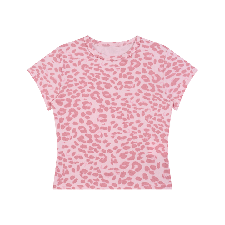 Leopard Print Crop T-Shirt