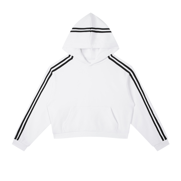 Side Stripe Cropped Hoodie