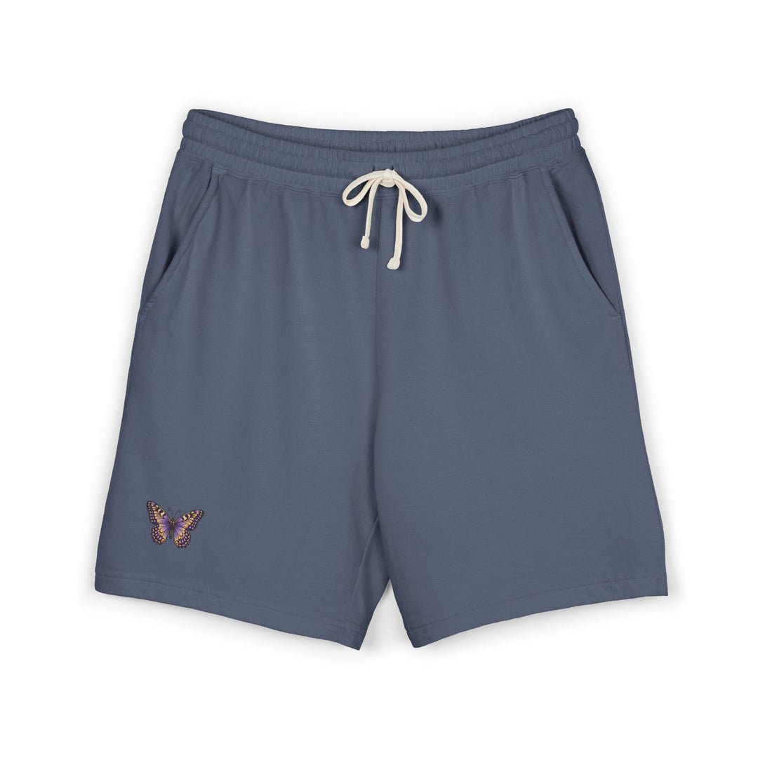 Butterfly Embroidered Fleece Sweat Shorts
