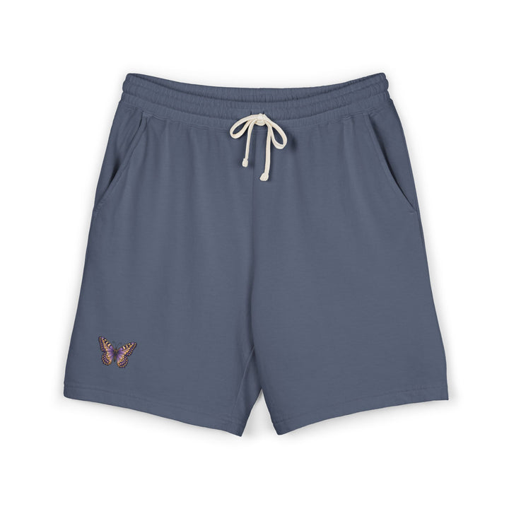 Butterfly Embroidered Fleece Sweat Shorts