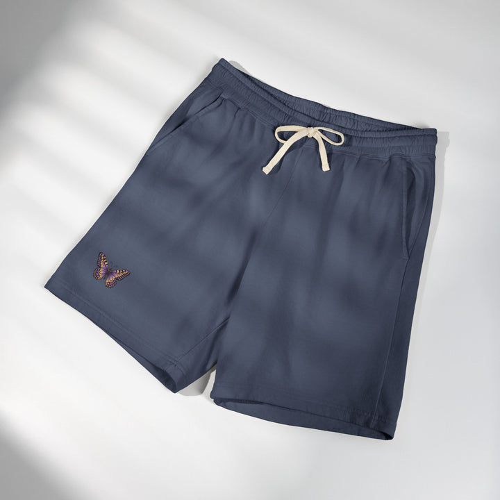 Butterfly Embroidered Fleece Sweat Shorts