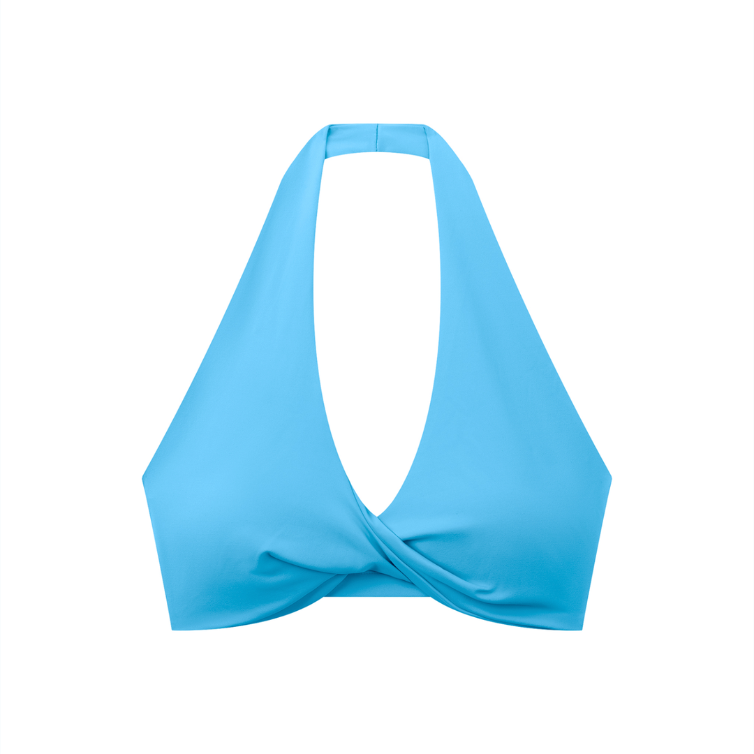 Pleated Halter Sports Bra