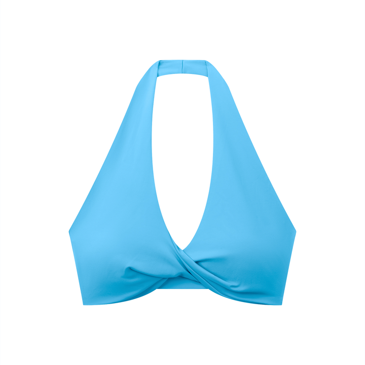 Pleated Halter Sports Bra