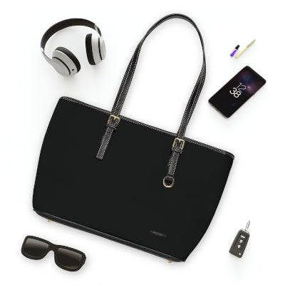 Berry Caye® Black Leather Shoulder Bag