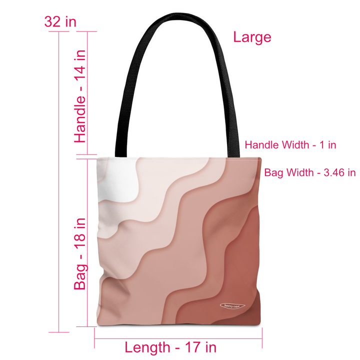 Berry Caye® Brown Wave Tote Bag
