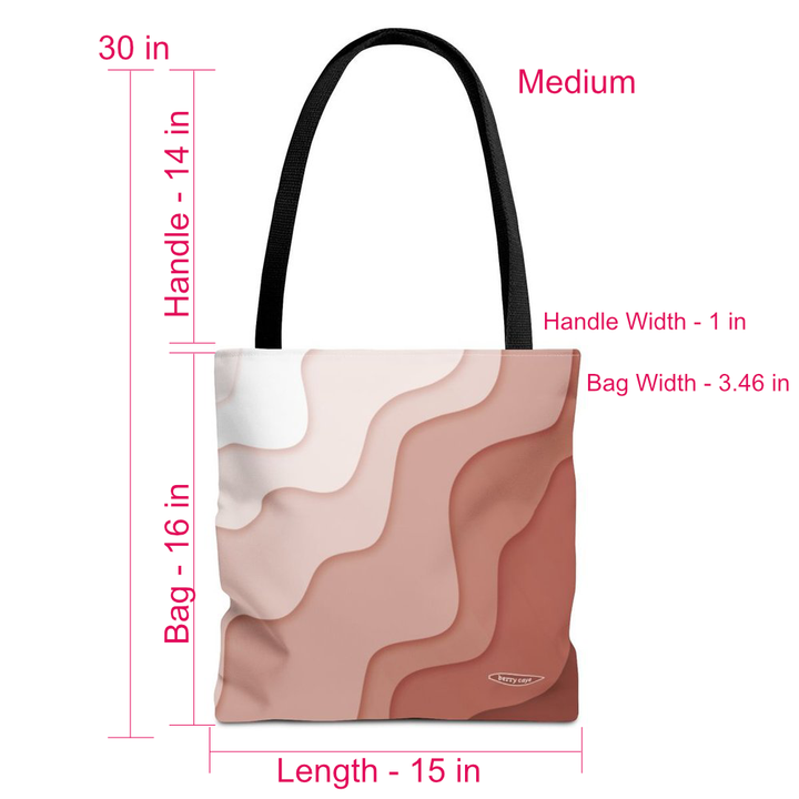 Berry Caye® Brown Wave Tote Bag