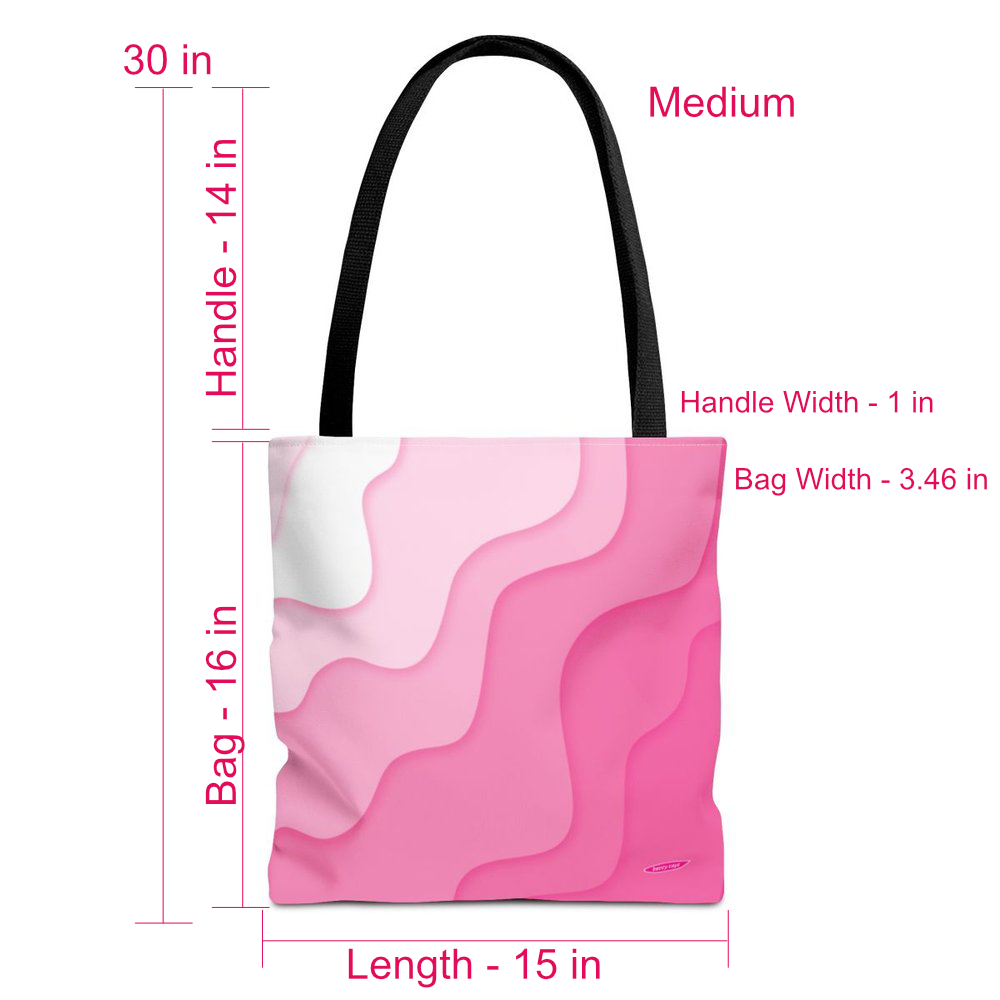 Berry Caye® Pink Wave Tote Bag