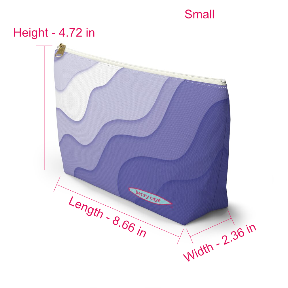 Berry Caye® Purple Wave Toiletry Travel Bag — Best Seller
