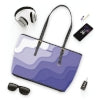 Berry Caye® Purple Wave Leather Shoulder Bag