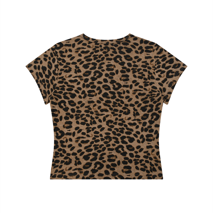 Leopard Print Crop T-Shirt