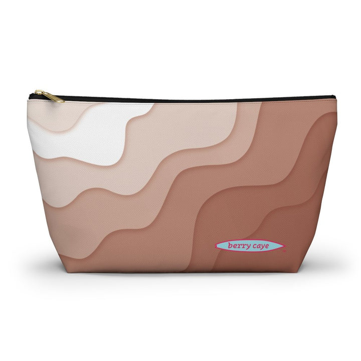 Berry Caye® Brown Wave Toiletry Travel Bag