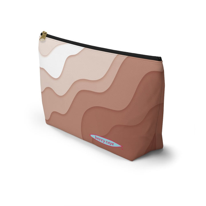 Berry Caye® Brown Wave Toiletry Travel Bag