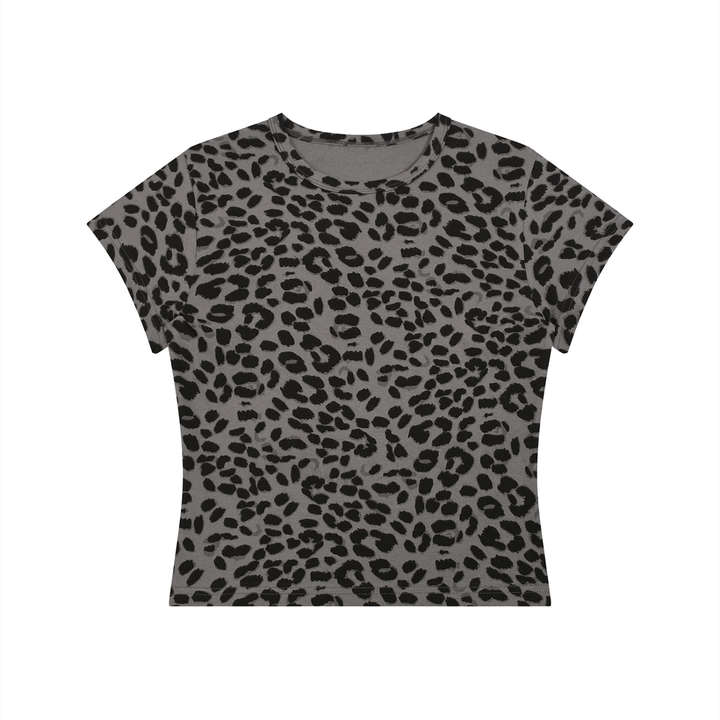 Leopard Print Crop T-Shirt