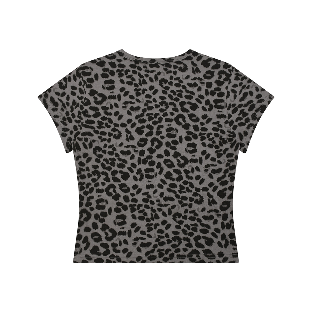 Leopard Print Crop T-Shirt